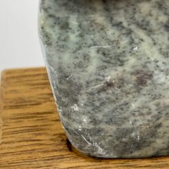 Dramblio statulėlė iš muilo akmens ant medinio postamento 5x11x14 cm