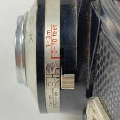 Vintažinis Agfa Clack fotoaparatas su odiniu dėklu 10×11,5×10 cm