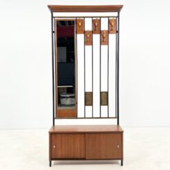 Vintažinis prieškambaris su veidrodžiu, kabykla ir spintele 34x86x183,5 cm