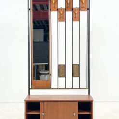 Vintažinis prieškambaris su veidrodžiu, kabykla ir spintele 34x86x183,5 cm