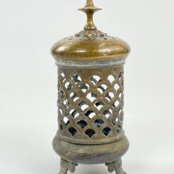 Marokietiško stiliaus žalvarinė žvakidė 7x7x17 cm