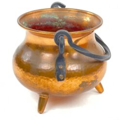 Varinis trijų kojų kibirėlis su metaline rankena 15x17x13 cm