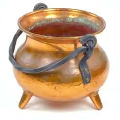 Varinis trijų kojų kibirėlis su metaline rankena 15x17x13 cm