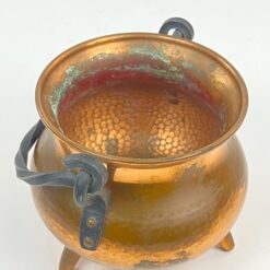 Varinis trijų kojų kibirėlis su metaline rankena 15x17x13 cm