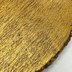 Pakabinama aukso spalvos konsolė su paukščio lizdo dekoracija 15x41x20 cm