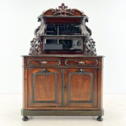 Barokinio stiliaus raudonmedžio komoda su veidrodžiu 53x127x185 cm