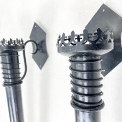 Deglo tipo metalinės sieninės žvakidės 2 vnt. komplektas 24x16x145 cm