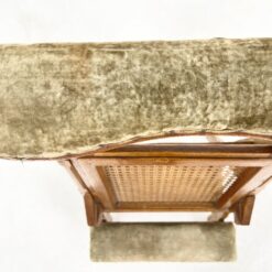 Senovinė ąžuolinė maldos kėdė su gobelenu ir ratanu 50x51x91 cm, 42 cm