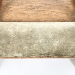 Senovinė ąžuolinė maldos kėdė su gobelenu ir ratanu 50x51x91 cm, 42 cm