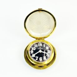 Vintažinis Junghans kišeninis mechaninis laikrodis su žadintuvu 8,5x8x3 cm