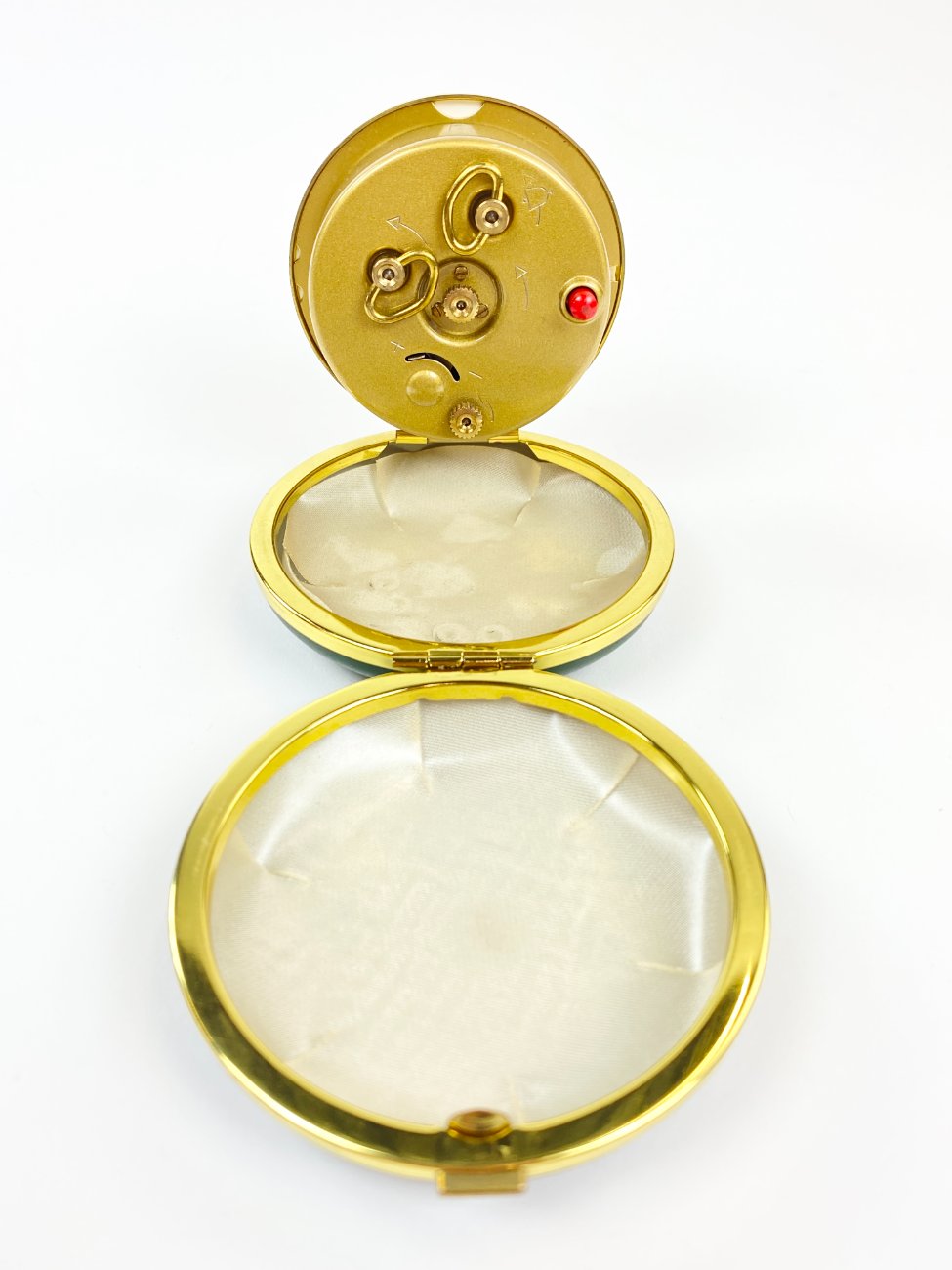 DP0273-kiseniniai-laikrodziai-6 Vintažinis Junghans kišeninis mechaninis laikrodis su žadintuvu 8,5x8x3 cm