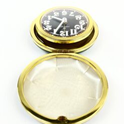 Vintažinis Junghans kišeninis mechaninis laikrodis su žadintuvu 8,5x8x3 cm