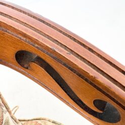 Drožinėtas riešutmedžio krėslas su augalų raštų gobelenu 66x65x72 cm, 40 cm