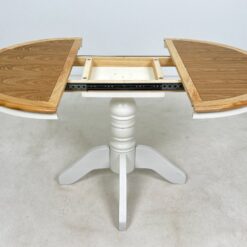 Išskleidžiamas apvalus valgomojo stalas 100×100(+50)x78 cm