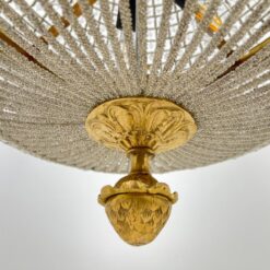 Pakabinamas šviestuvas su žalvariu ir stiklinėmis detalėmis 80x80x172 cm