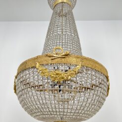 Pakabinamas šviestuvas su žalvariu ir stiklinėmis detalėmis 80x80x172 cm