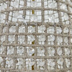 Pakabinamas šviestuvas su žalvariu ir stiklinėmis detalėmis 80x80x172 cm