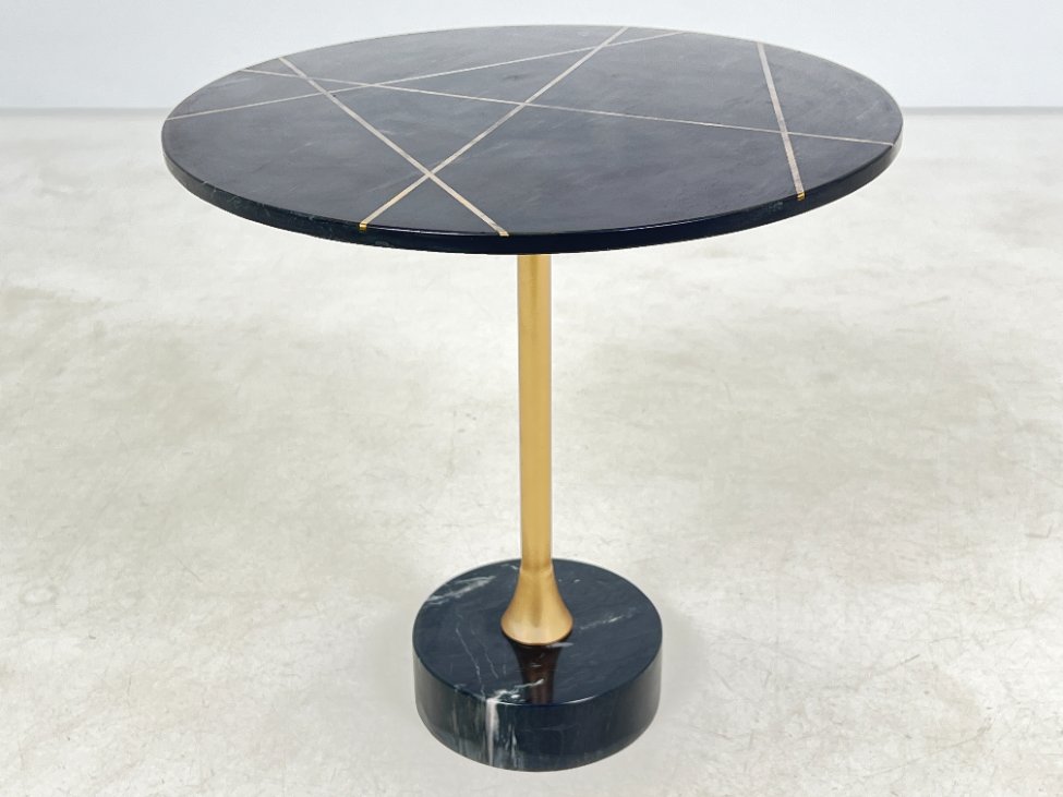 HL0268-stalai-2 Apvalus akmeninis staliukas 50x50x51 cm