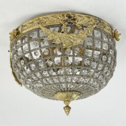 Pakabinamas šviestuvas su žalvario detalėm ir stiklo karoliukais 35x35x24 cm