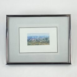 Akvarele tapytas gamtos peizažas plastiko rėme su stiklu 1,5×25,5×19,5 cm