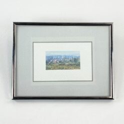 Akvarele tapytas gamtos peizažas plastiko rėme su stiklu 1,5×25,5×19,5 cm