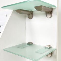 Prekybinė baltos spalvos vitrina su rakinamu stalčiumi 54×100,5×183 cm