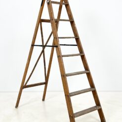 Vintažinės medinės dvipusės kopėčios 132x53x175,5 cm