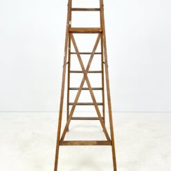 Vintažinės medinės dvipusės kopėčios 132x53x175,5 cm