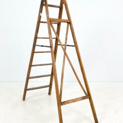 Vintažinės medinės dvipusės kopėčios 132x53x175,5 cm