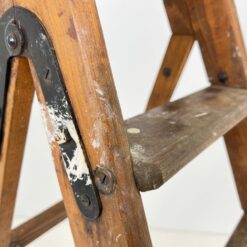 Vintažinės medinės dvipusės kopėčios 132x53x175,5 cm