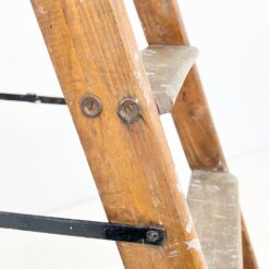 Vintažinės medinės dvipusės kopėčios 132x53x175,5 cm