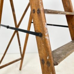 Vintažinės medinės dvipusės kopėčios 132x53x175,5 cm