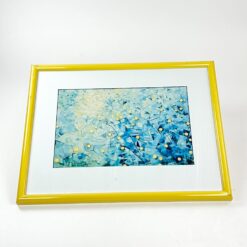 Abstakcijos printas metaliniame, įstiklintame rėme 2,5×43,5×55,5 cm