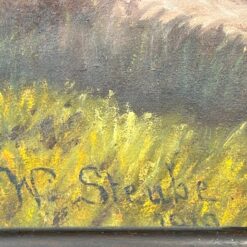 Ant drobės tapytas rudeniškas gamtos peizažas mediniame rėme 11,5x138x98 cm