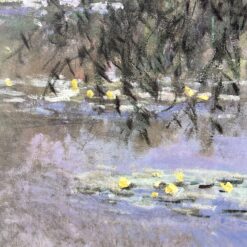 Claude Monet darbo Nymphéas printas metaliniame rėme su stiklu 3x105x87 cm
