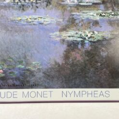 Claude Monet darbo Nymphéas printas metaliniame rėme su stiklu 3x105x87 cm