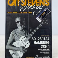 Cat Stevens Peace Train… Late Again Tour plakatas su bilietu 2x61x81 cm