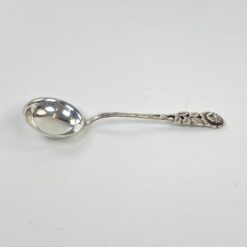 Sidabrinis serviravimo samtelis su rožės atvaizdu, 800 praba 4x13x1,5 cm