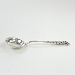 Sidabrinis serviravimo samtelis su rožės atvaizdu, 800 praba 4x13x1,5 cm