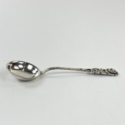 Sidabrinis serviravimo samtelis su rožės atvaizdu, 800 praba 4x13x1,5 cm