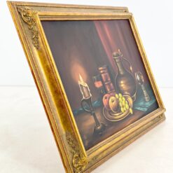 Aliejiniais dažais ant drobės tapytas “Natiurmortas žvakės šviesoje” 7x99x79 cm