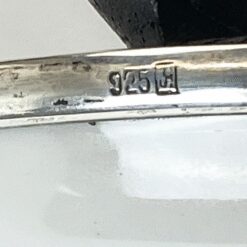 Porcelianinė Spode lėkštutė su 925 prabos sidabro apvadu 10,5×10,5×1,5 cm