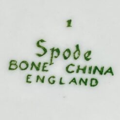 Porcelianinė Spode lėkštutė su 925 prabos sidabro apvadu 10,5×10,5×1,5 cm