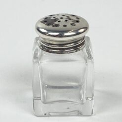 Stiklinė mini prieskoninė 925 prabos sidabriniu dangteliu 2,6×2,6×4,5 cm