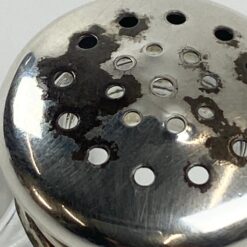 Stiklinė mini prieskoninė 925 prabos sidabriniu dangteliu 2,6×2,6×4,5 cm