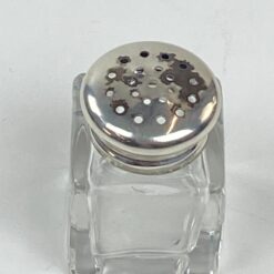 Stiklinė mini prieskoninė 925 prabos sidabriniu dangteliu 2,6×2,6×4,5 cm