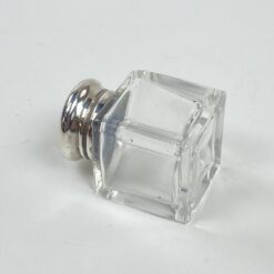 Stiklinė mini prieskoninė 925 prabos sidabriniu dangteliu 2,6×2,6×4,5 cm