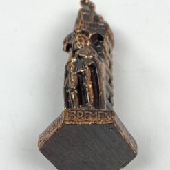 Metalinė Brėmeno saugotojo Rolando skulptūros mini replika 2x2x6 cm