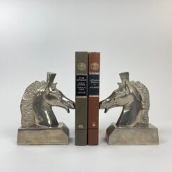 Aliuminiai knygų laikikliai “Žirgai” 2 vnt. komplektas 6x14x18 cm