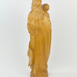 Medinė Švč. Mergelės Marijos su Kūdikėliu Jėzumi statula 13x16x52,5 cm